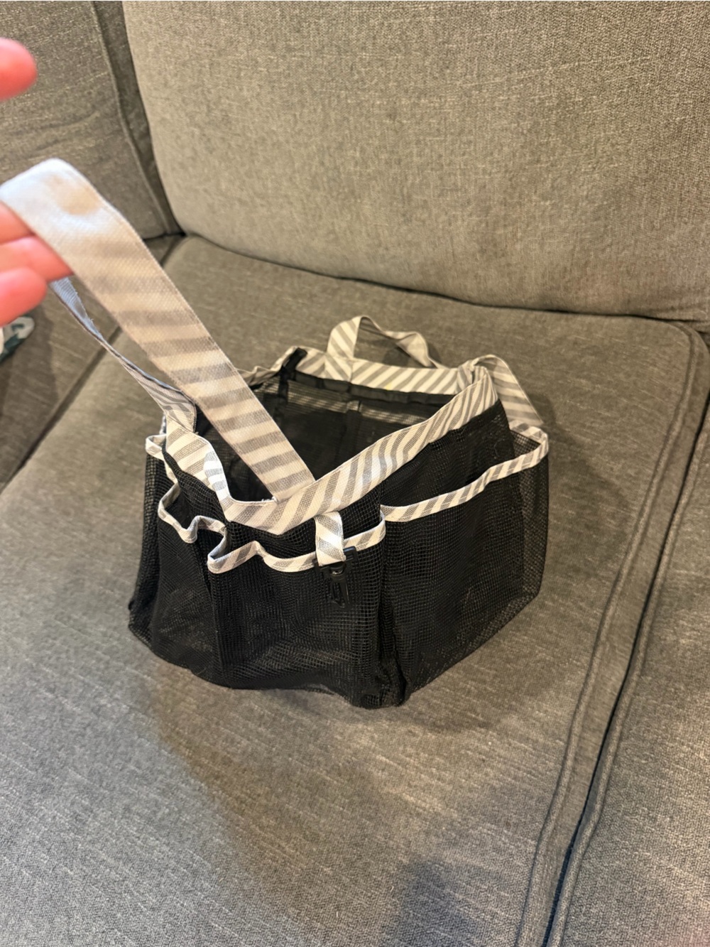 Black Mesh shower bag